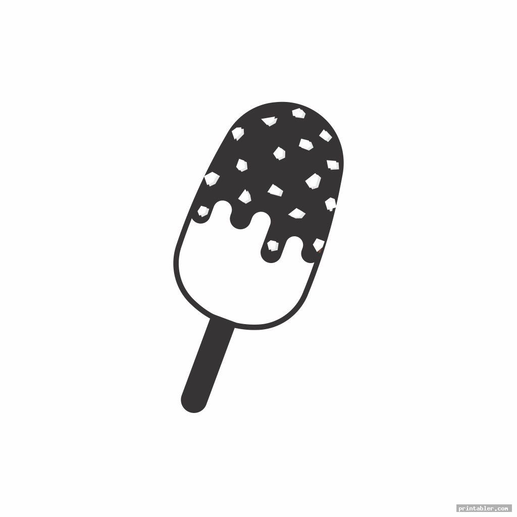 popsicle clipart black and white printable free
