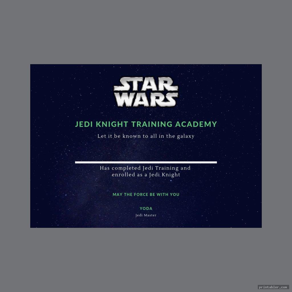 printable jedi certificate star wars template