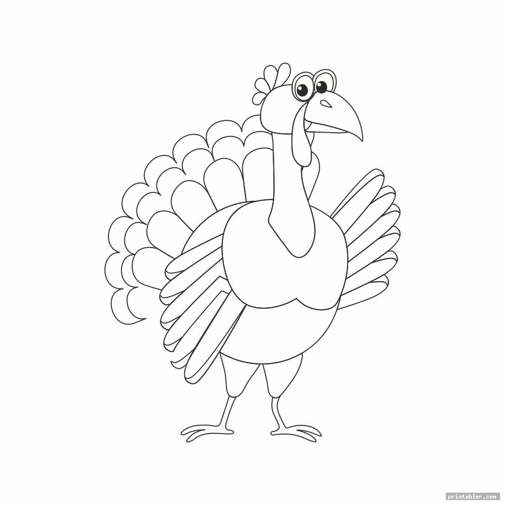 printable turkey body outline for kid