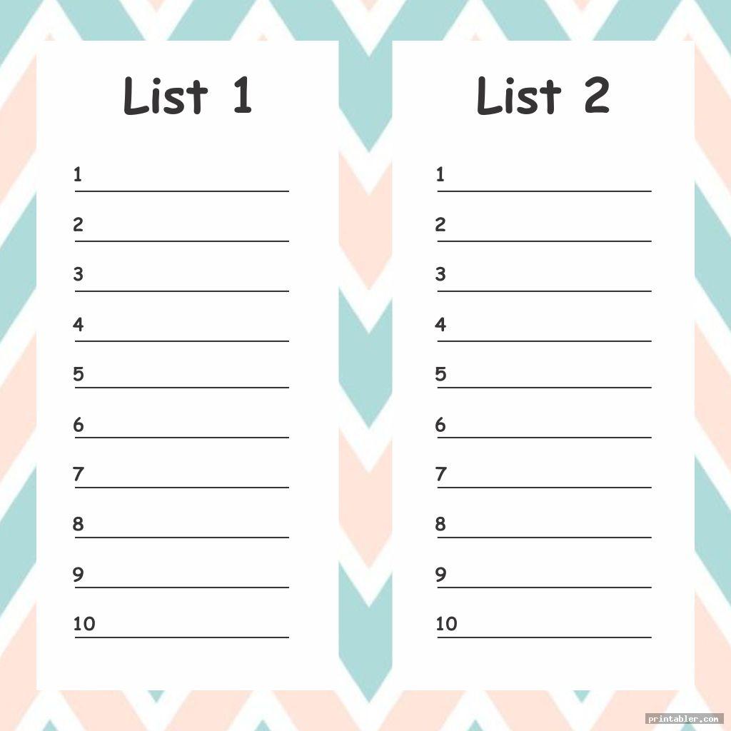 Scattergories Blank Sheets Printable