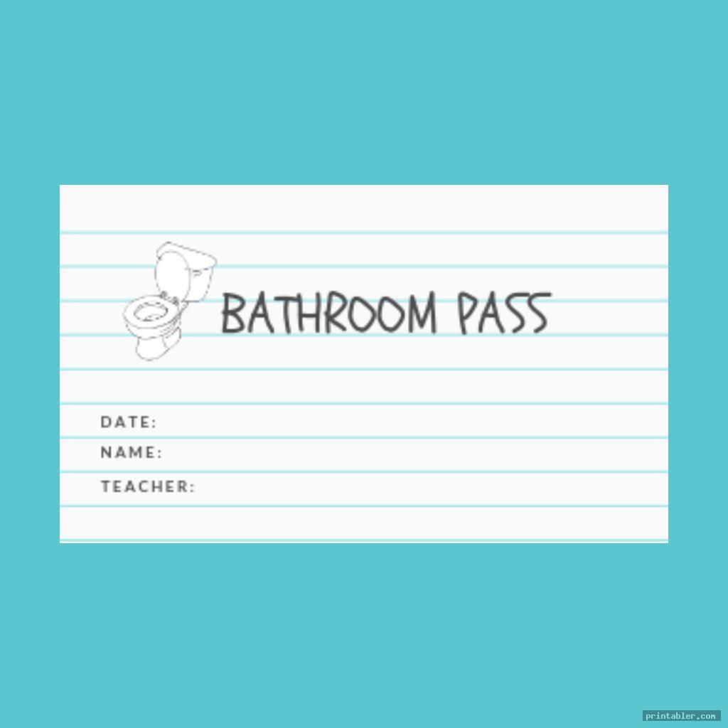 Bathroom Passes Template Printable