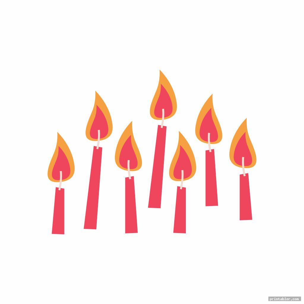 birthday candle template printable image free