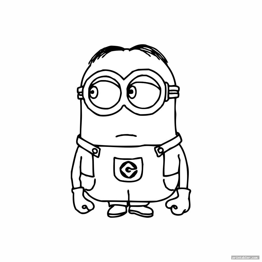 black and white minion images printable