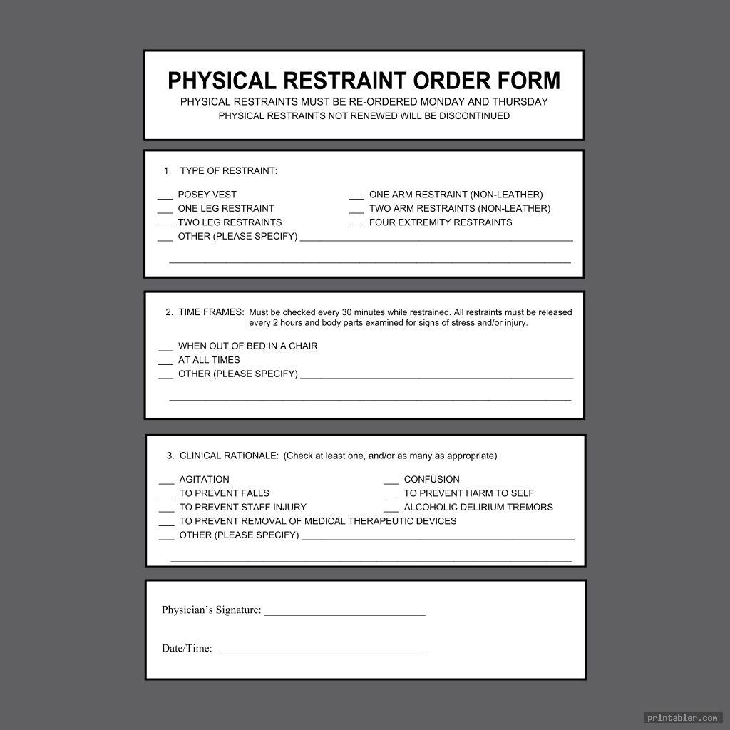 blank physician order sheet printable image free