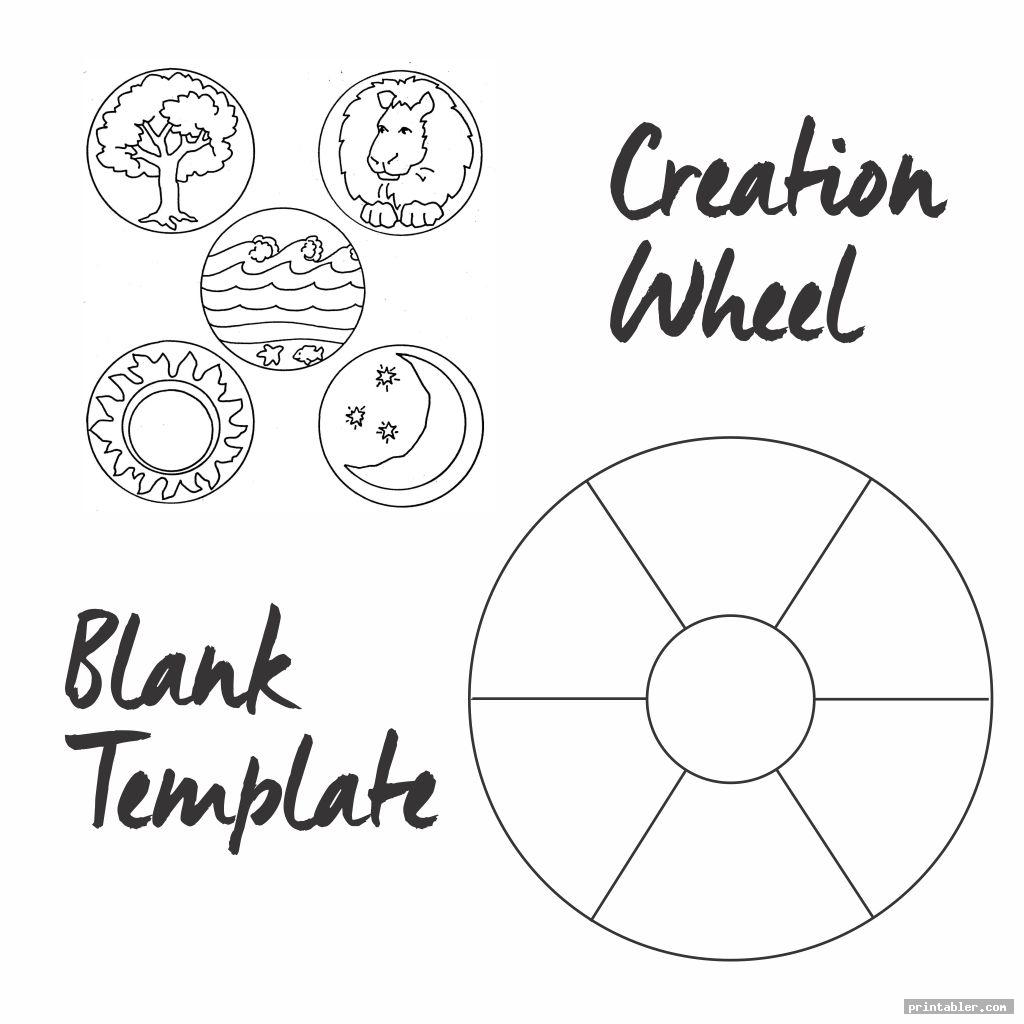 blank template creation story wheel printable