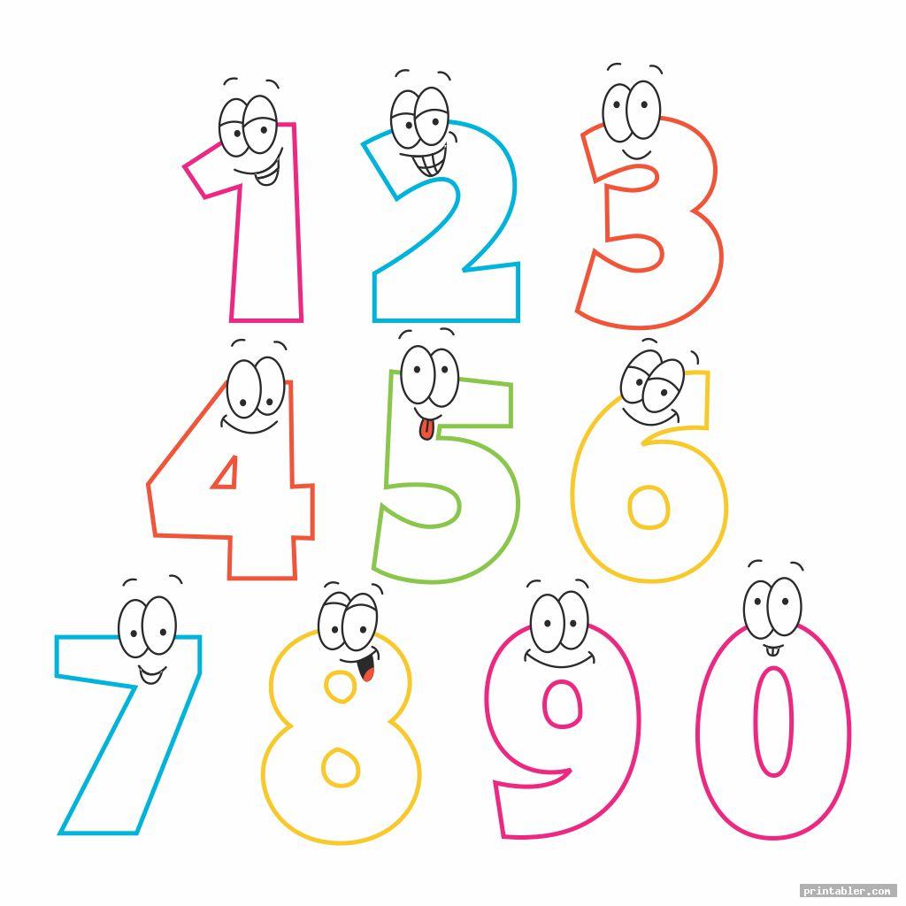 Bubble Numbers 1-10 Printable Free Download.