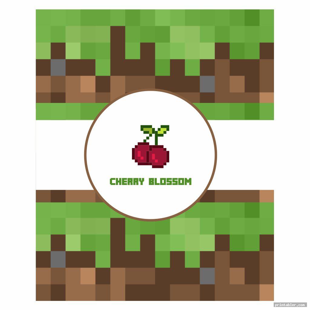 cherry minecraft food labels printable