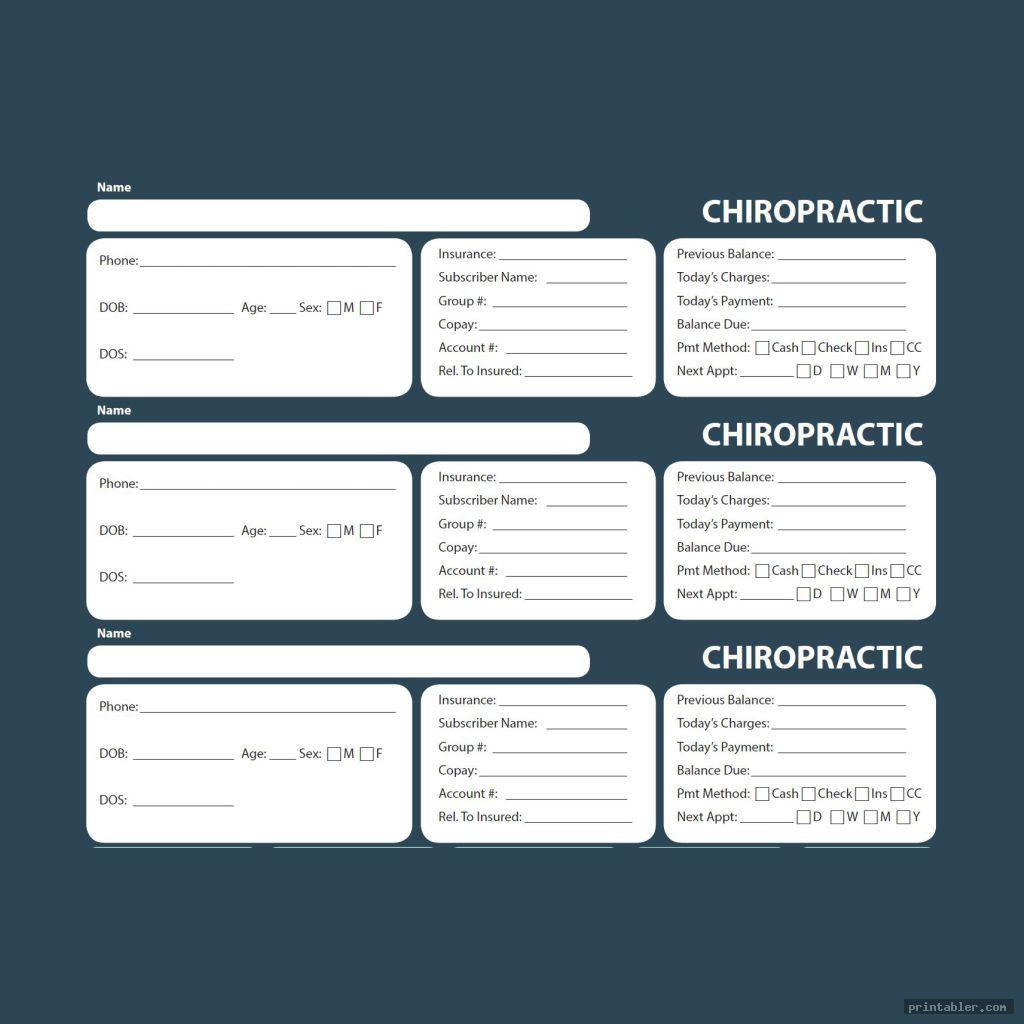 Chiropractic Superbill Template Printable