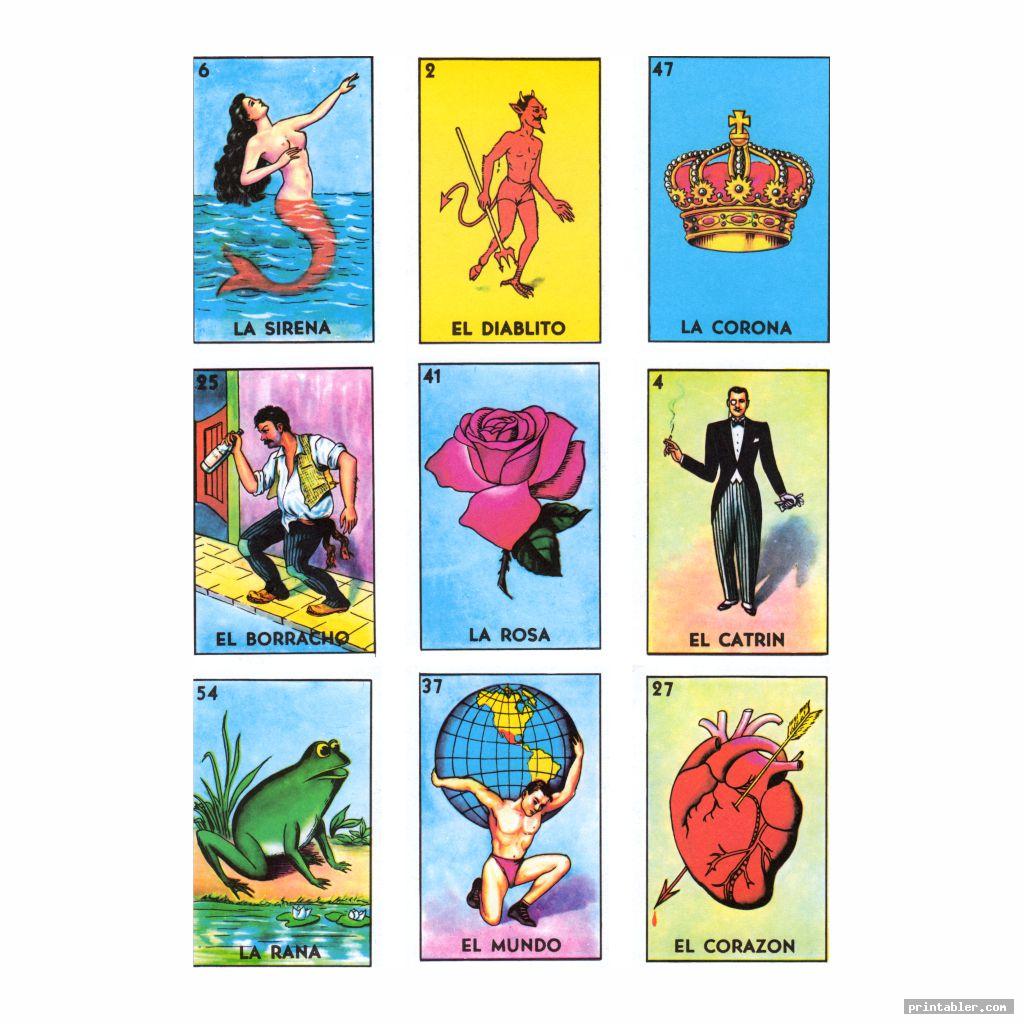 classic loteria cards printable