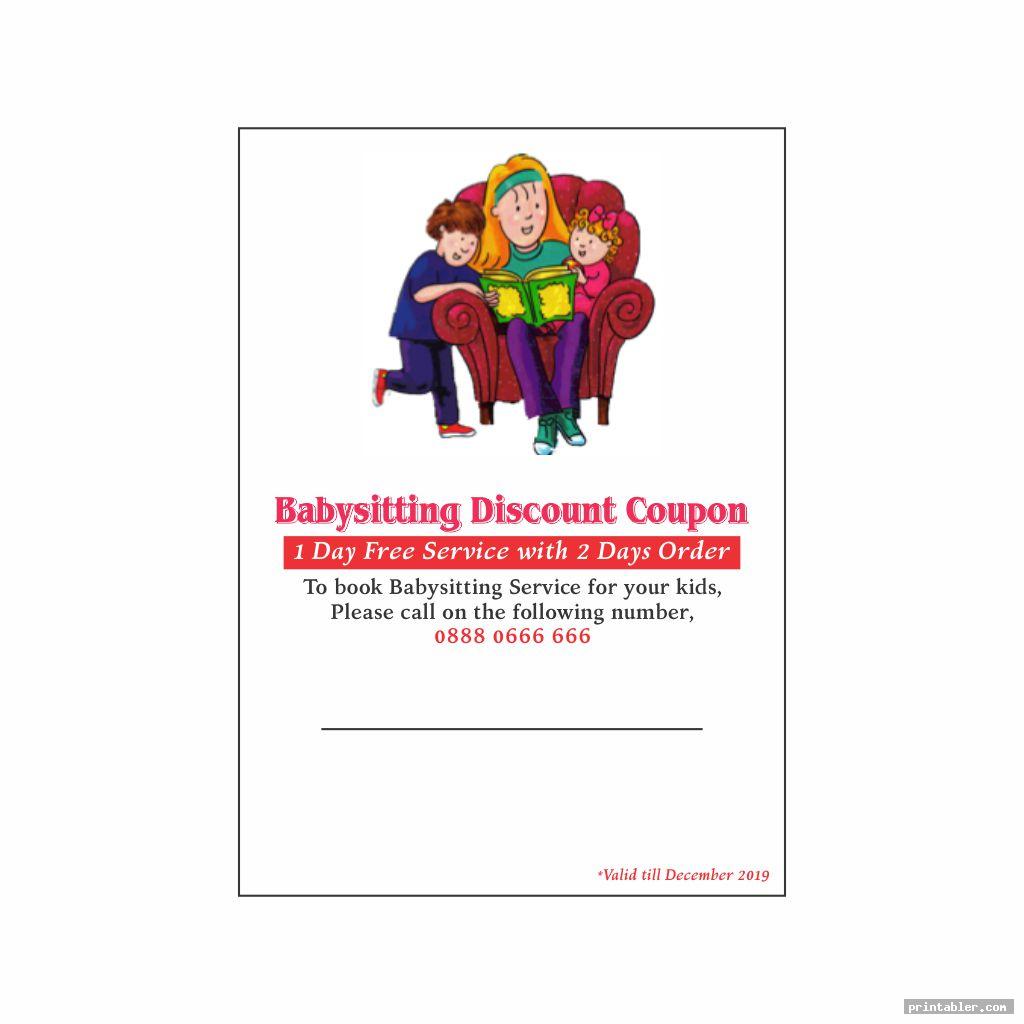 Babysitting Voucher Printable