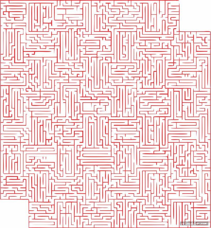 colorful hardest maze ever printable