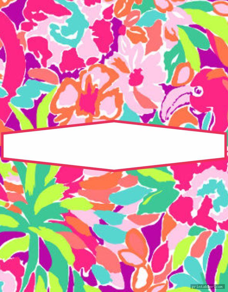 colorful lilly pulitzer binder templates printable