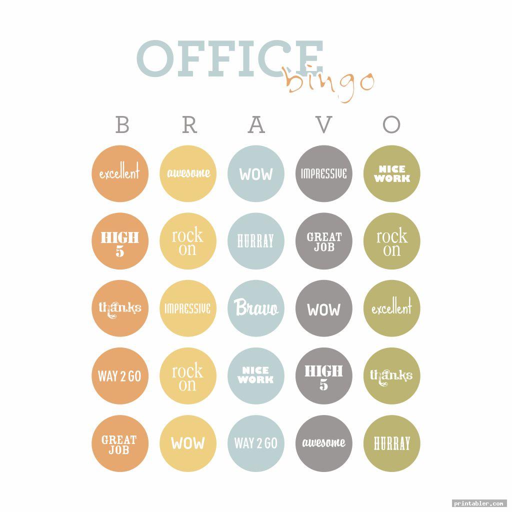 Free Printable Office Bingo Template