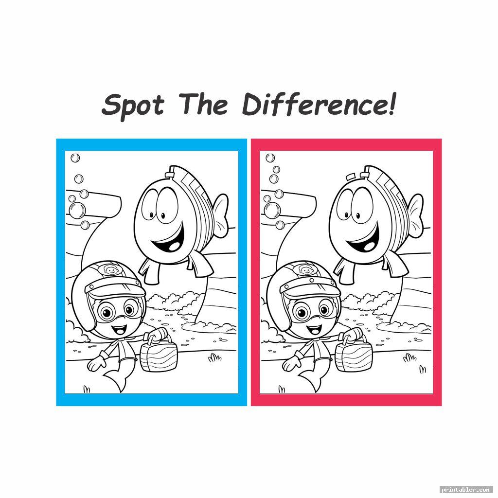 colorful spot the difference adults printable