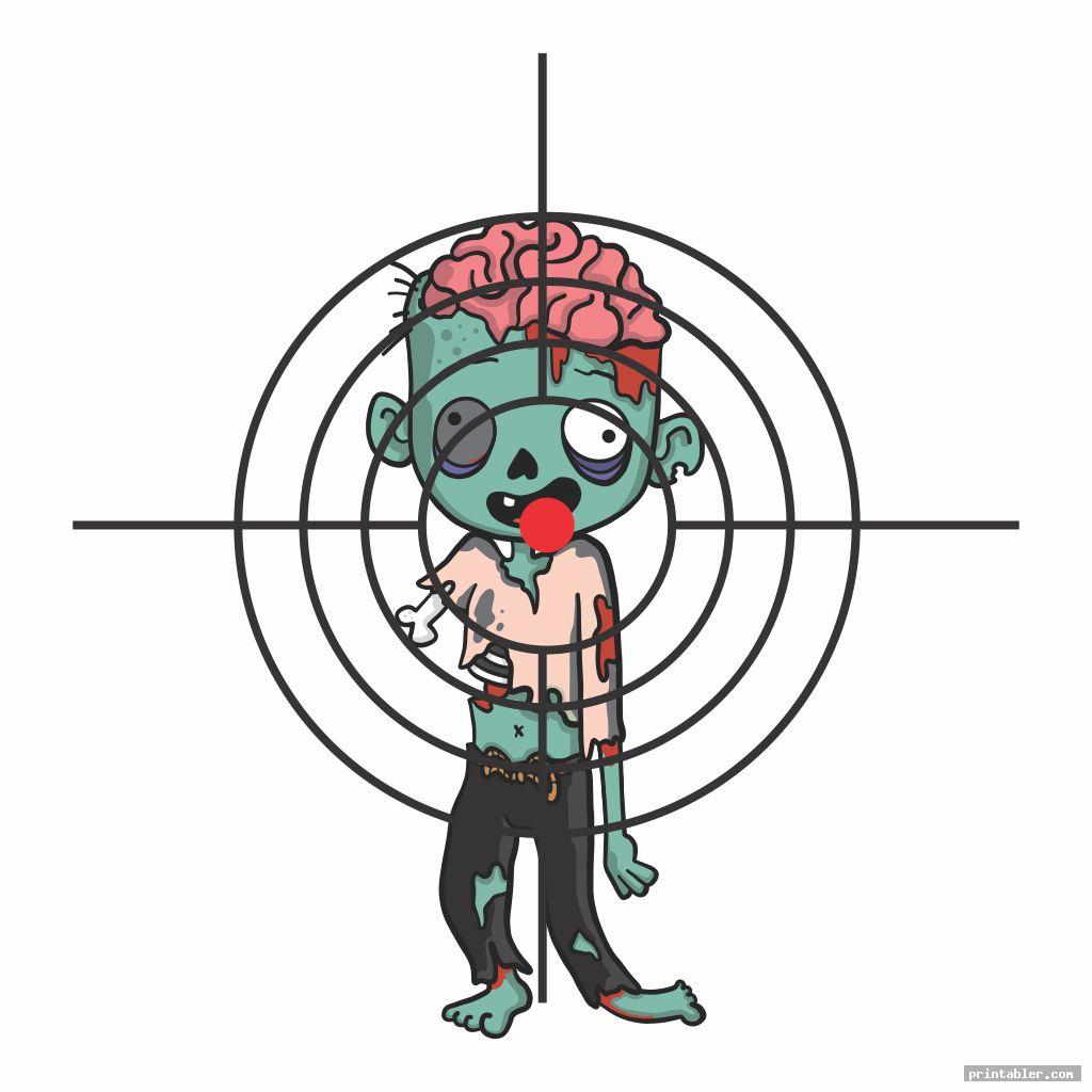 colorful zombie targets pdf printable
