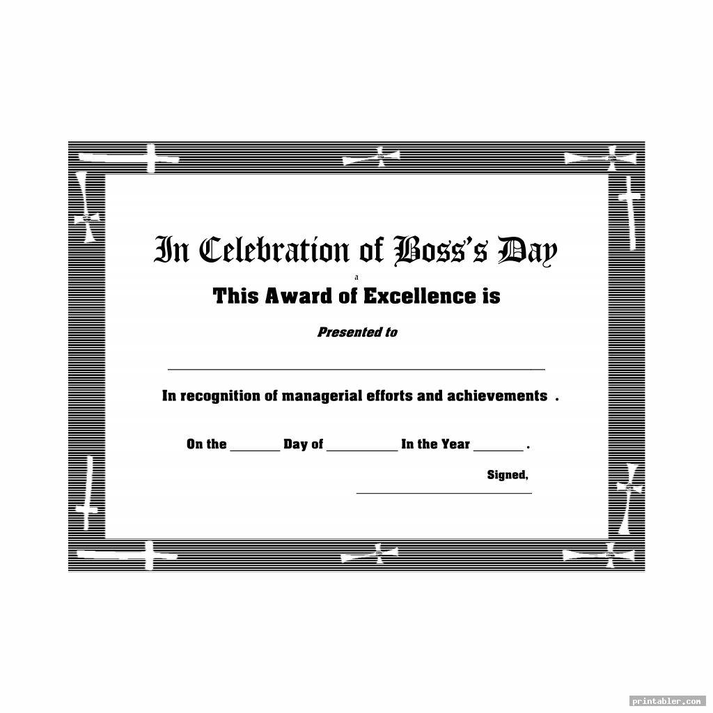cool best boss award certificate printable