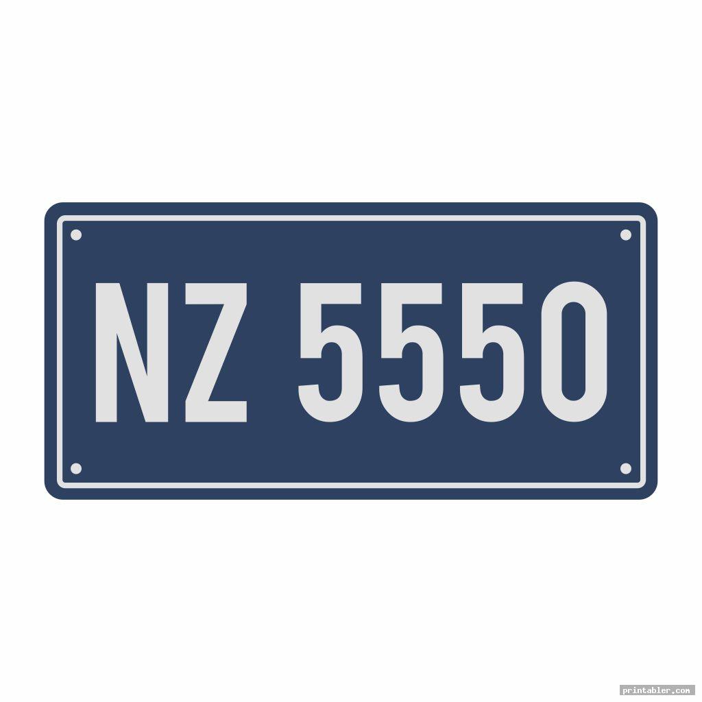cool license plate template printable