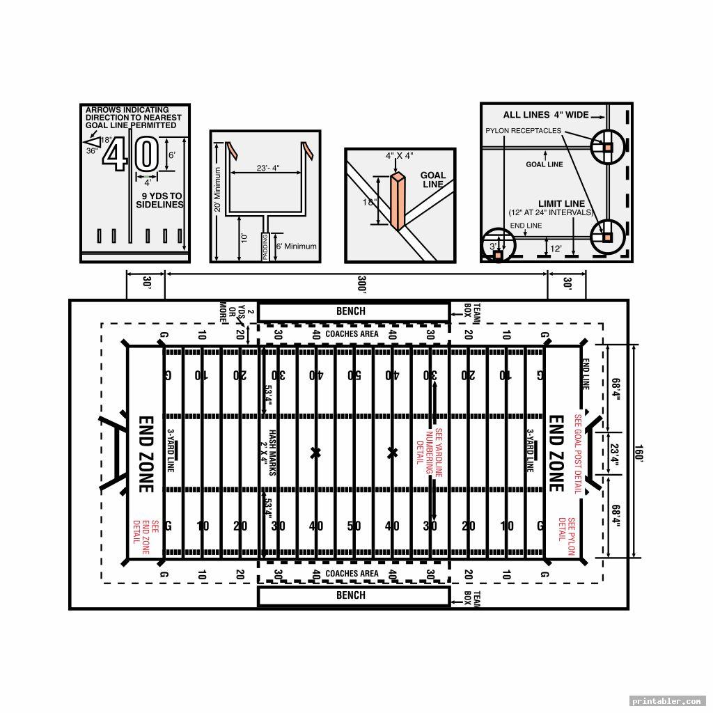 Football Field Diagram Printable