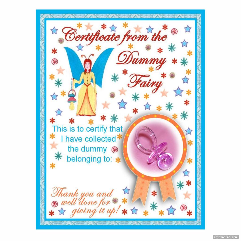 Dummy Fairy Letter Printable