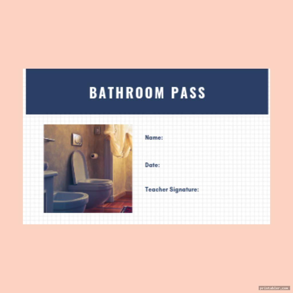 elegant bathroom passes template printable free