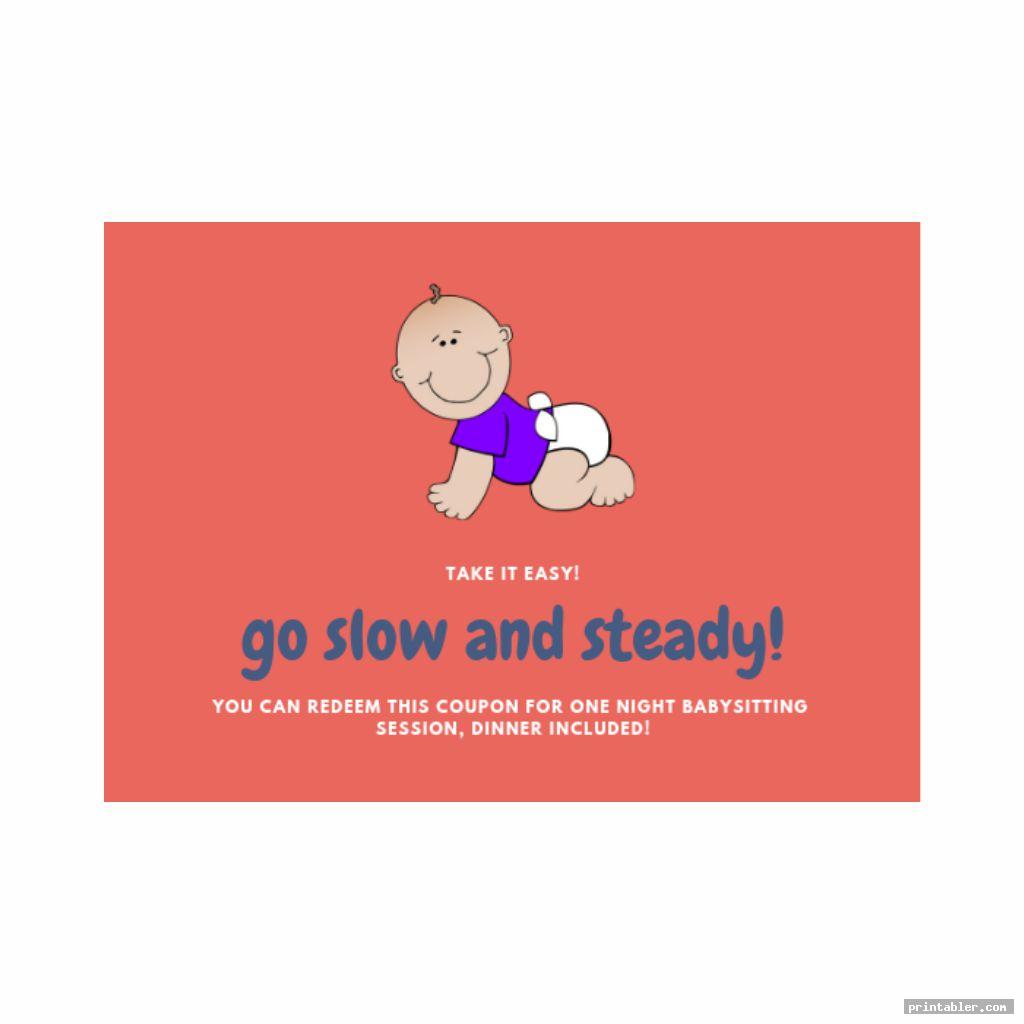 Printable Funny Babysitting Coupons Customize And Print