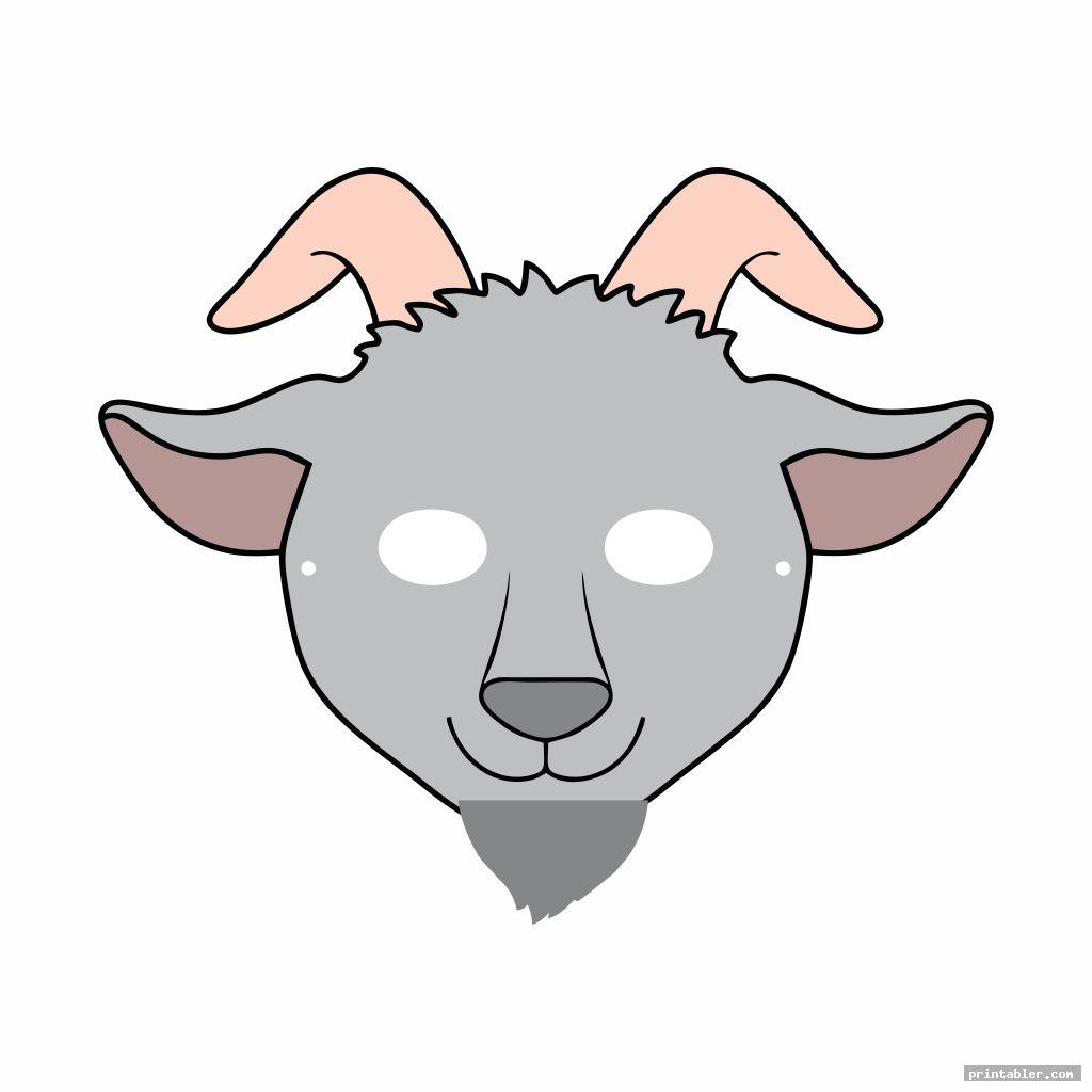 Goat Mask Template Printable