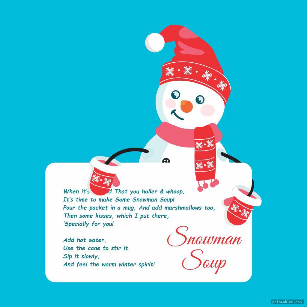 Snowman Soup Template Printable