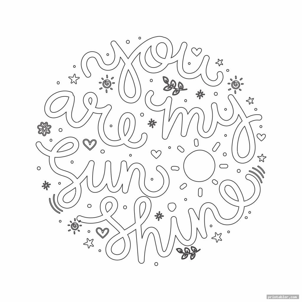 Thinking of You Coloring Pages Printable
