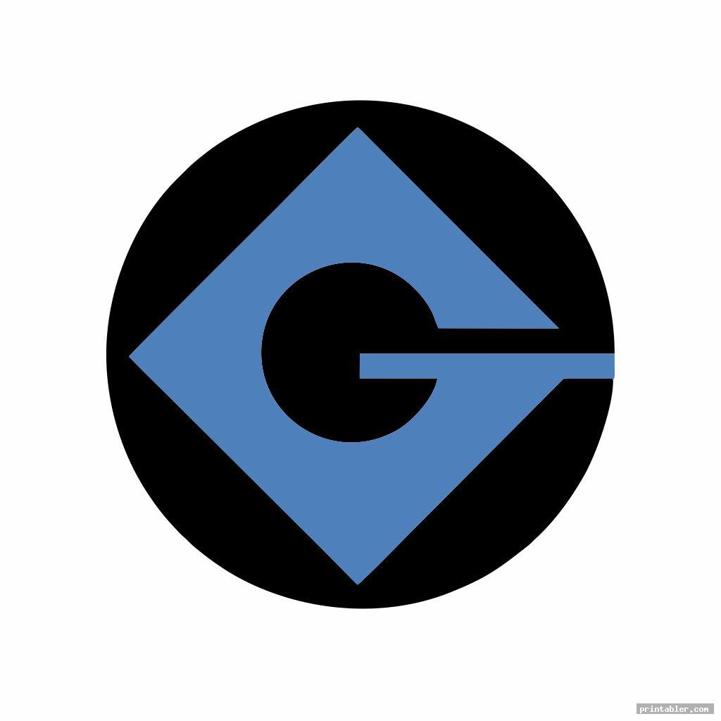 G Minion Logo Printable Free Download.