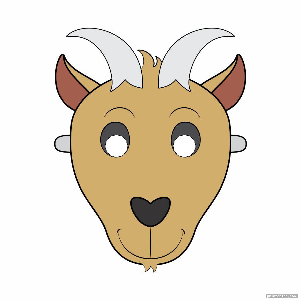 Free Printable Goat Mask Template