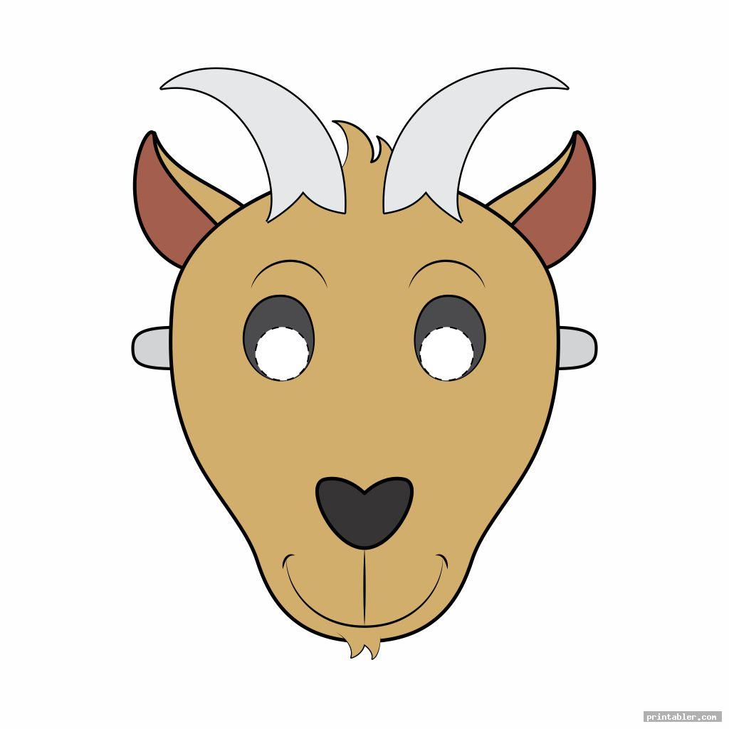 Goat Mask Template Printable Gridgit