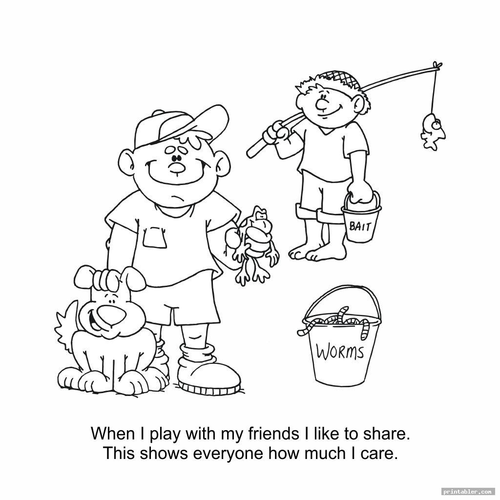 Good Manners Coloring Pages Printable