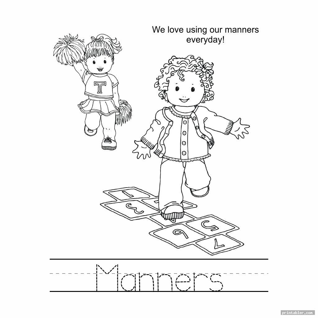 Good Manners Coloring Pages For Kids