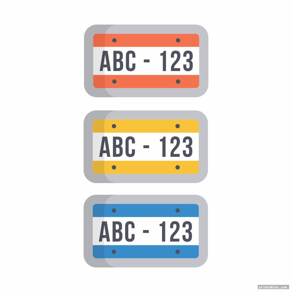 Printable License Plate Template Free