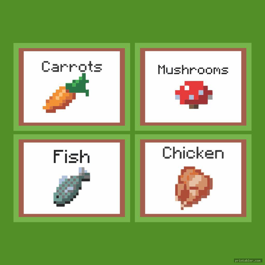 Minecraft Food Templates