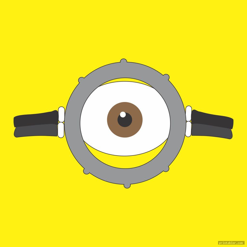 Minion Goggles Printable Template