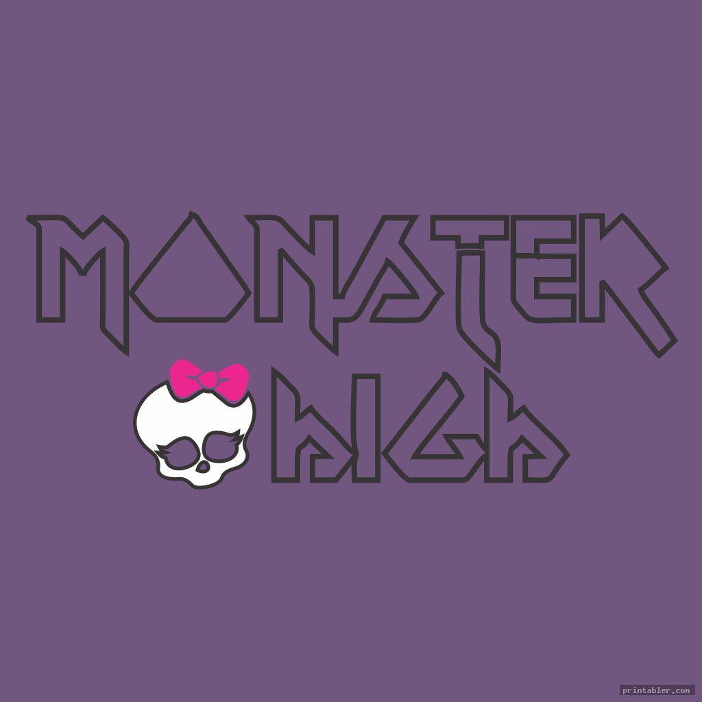 monster high logo printable image free