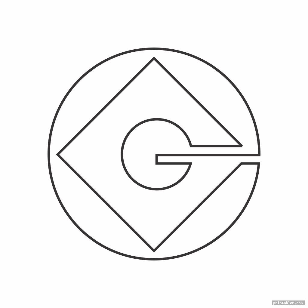 outline g minion logo printable.