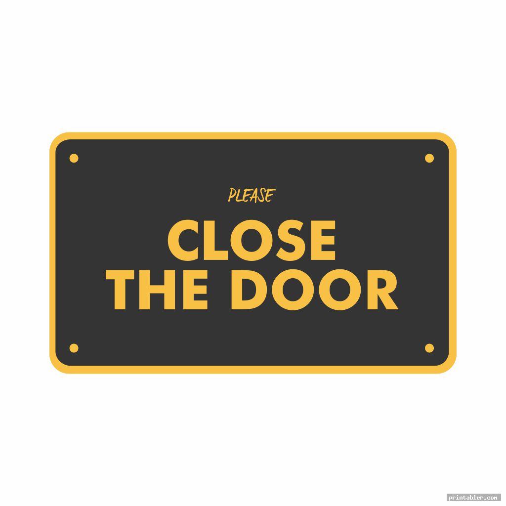 Please Close the Door Sign Printable