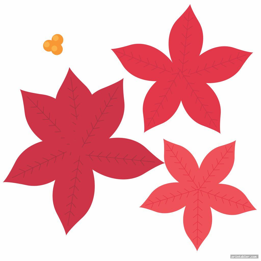 Poinsettia Template Printable Gridgit