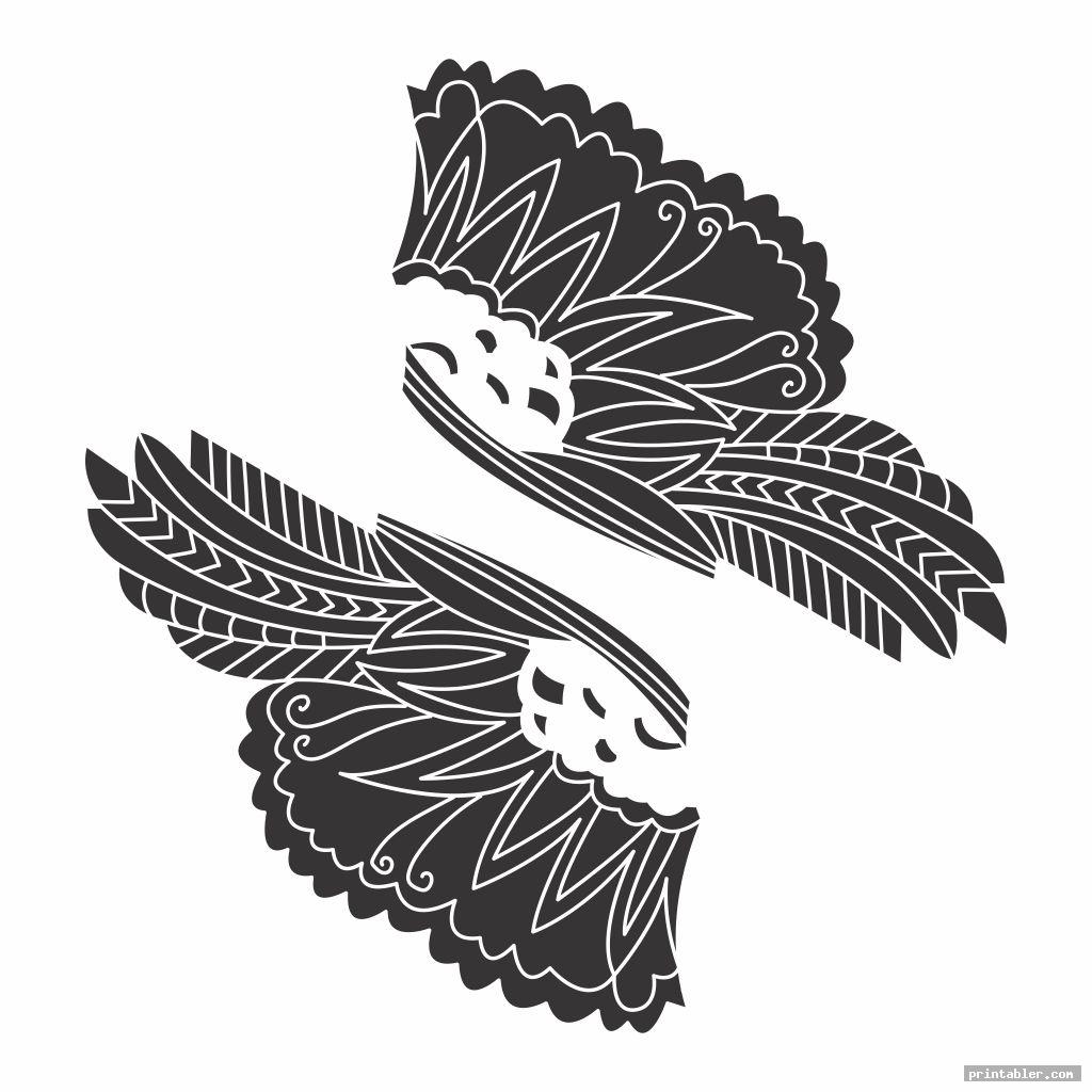 printable black owl feather template
