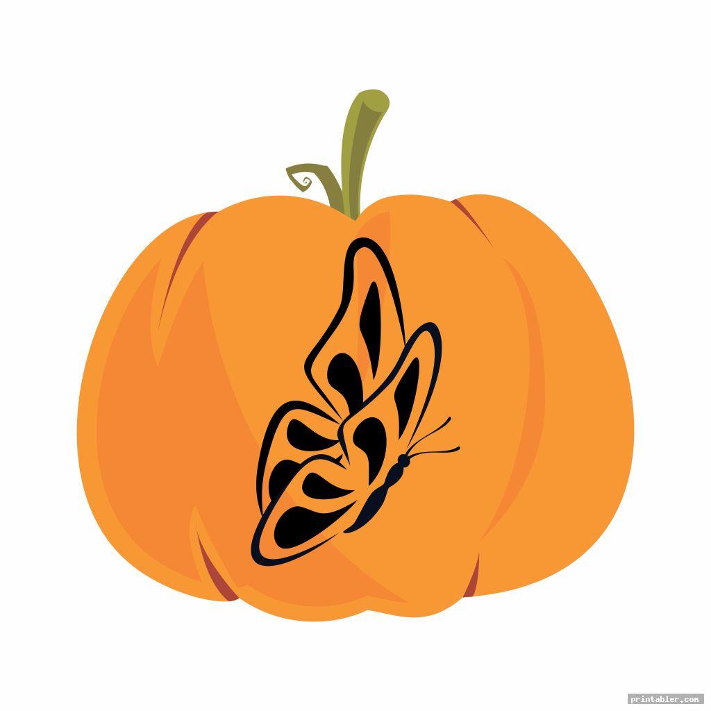 printable butterfly pumpkin template free