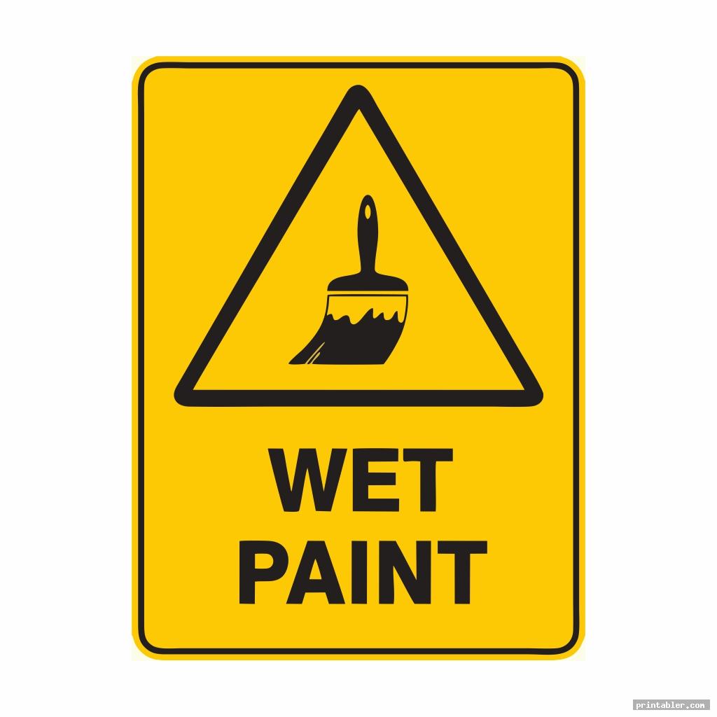 printable wet paint sign for use