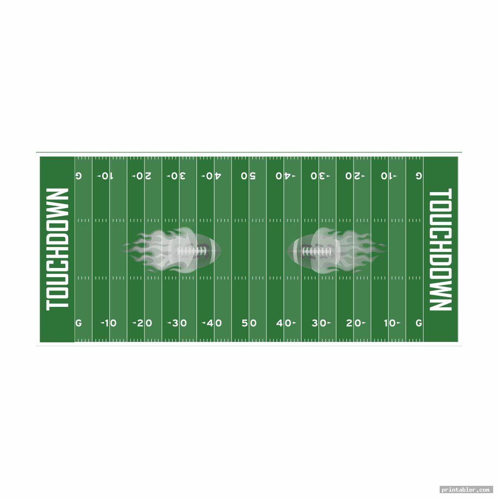realistic blank football field diagram printable