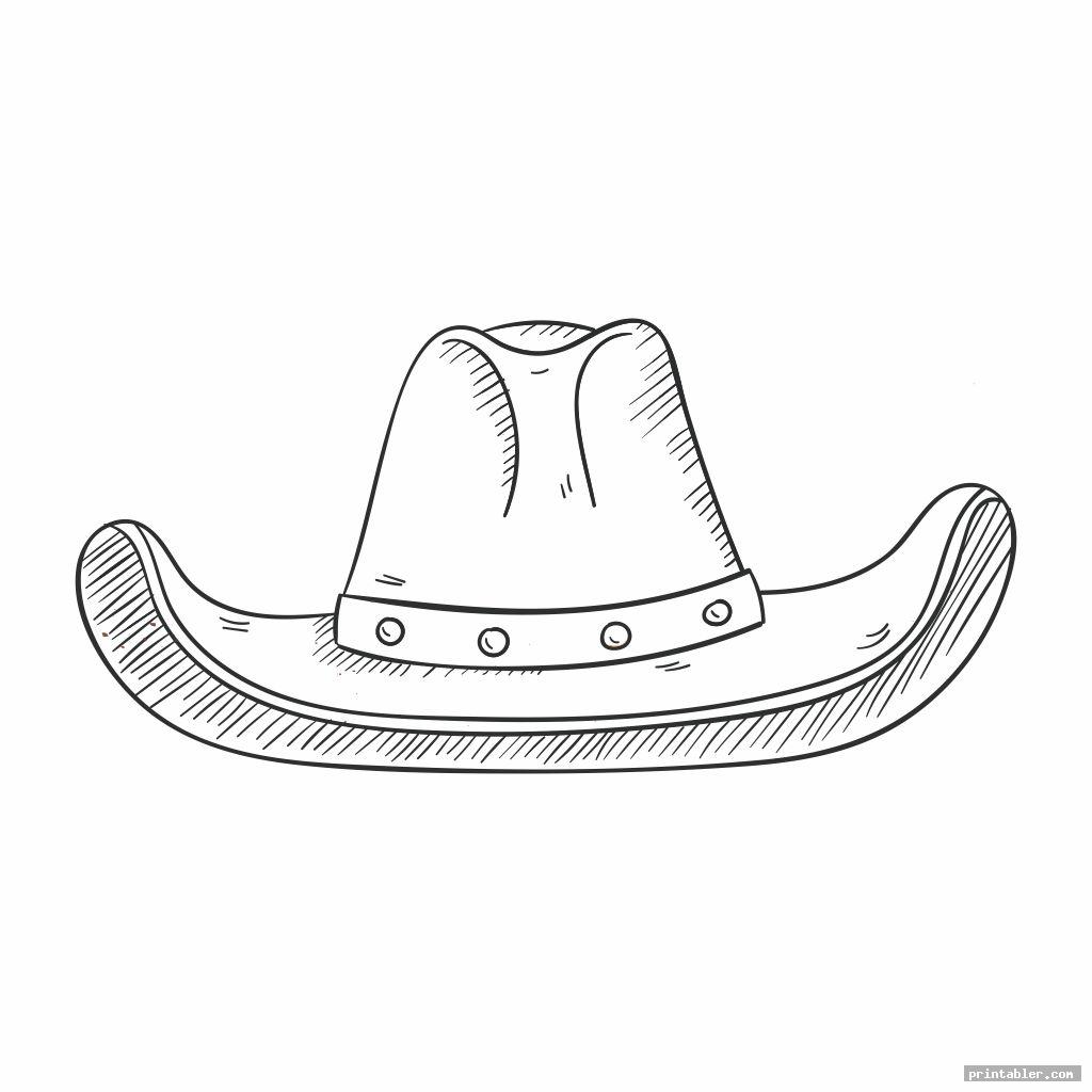 retro cowboy hat printable