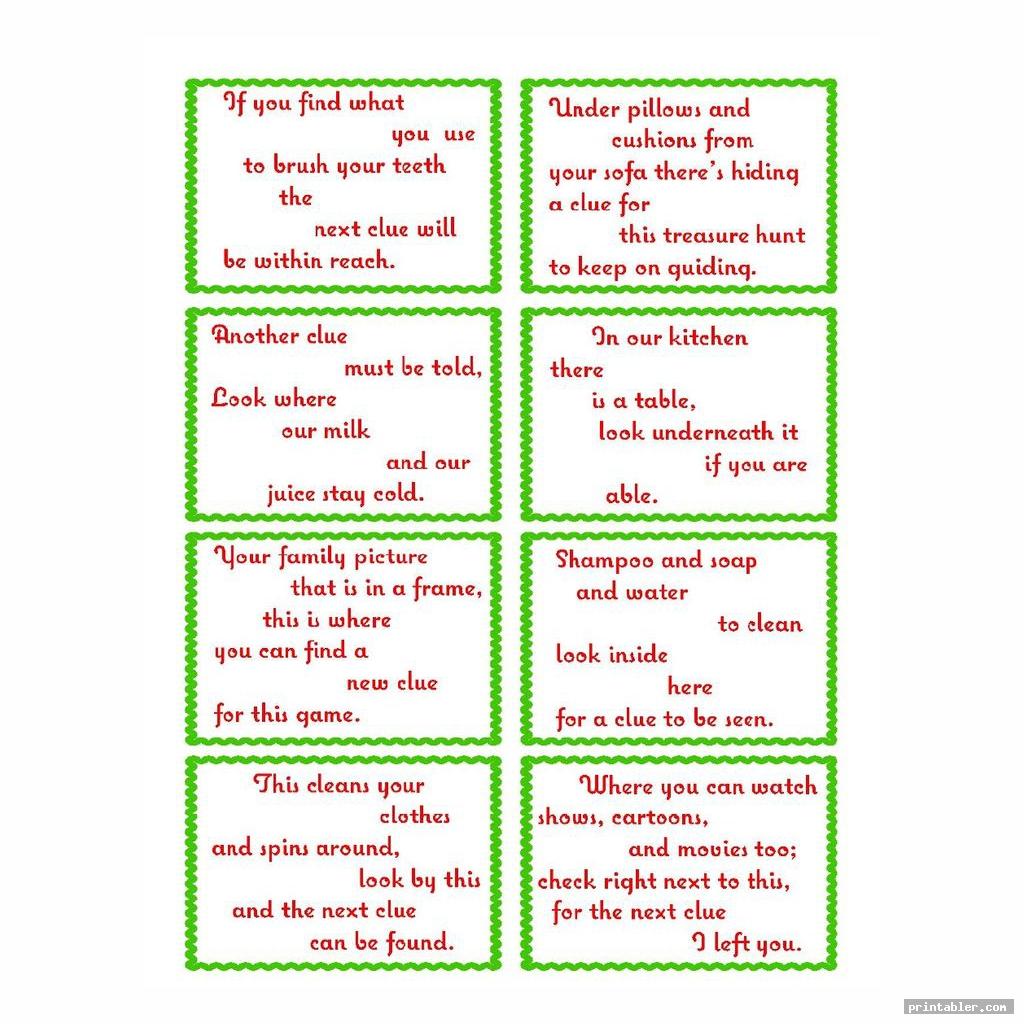 Secret Santa Riddles Printable