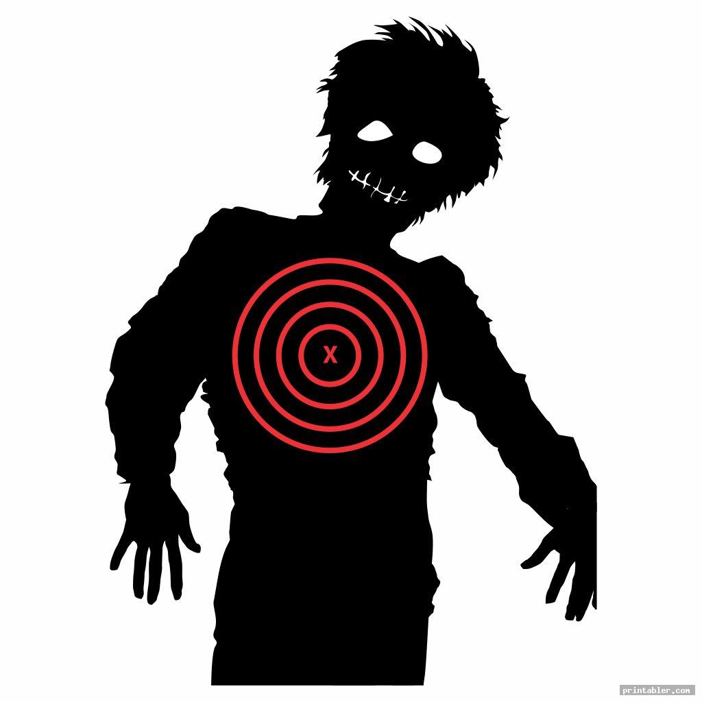 silhouette zombie targets pdf printable