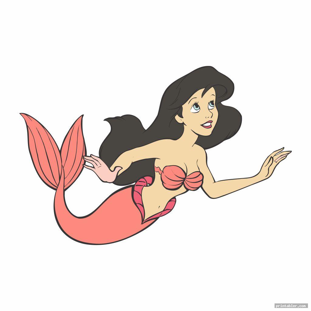 Ariel Mermaid Character Printable