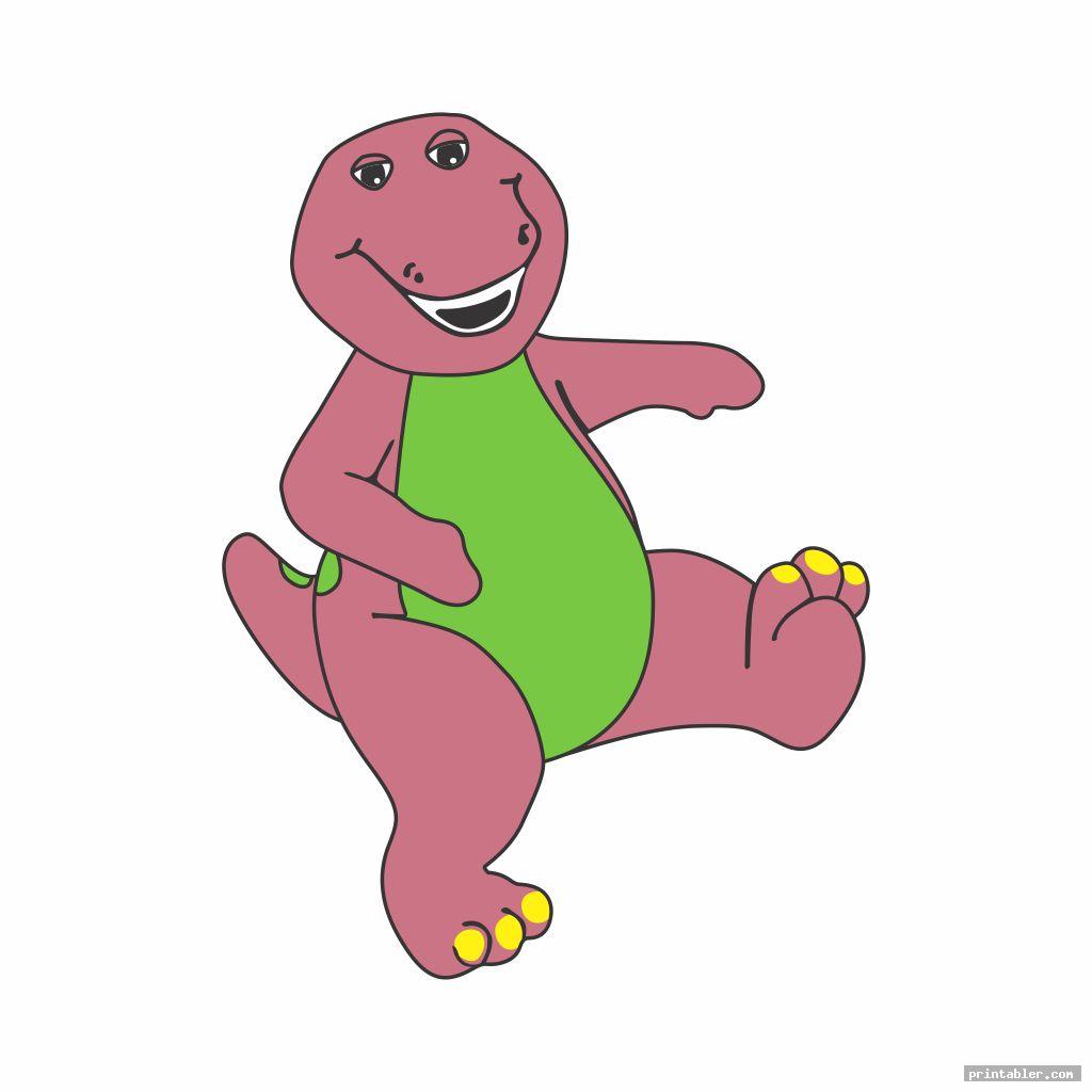 simple barney and friends clipart printable