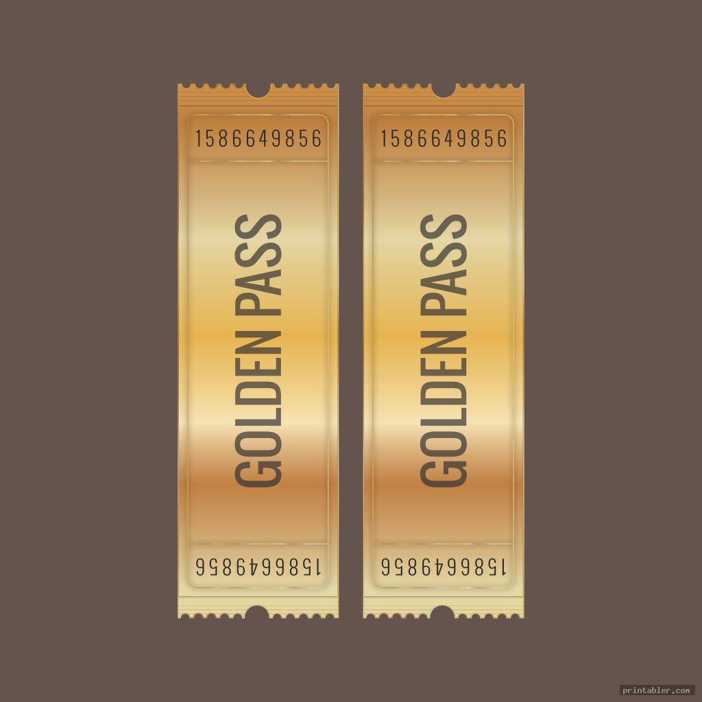 simple golden ticket template printable